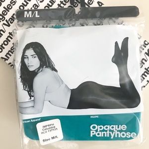 American Apparel Opaque Pantyhose TEAL